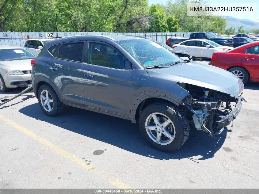 2017 Hyundai Tucson Sport VIN: KM8J33A22HU357516 Lot: 39443458