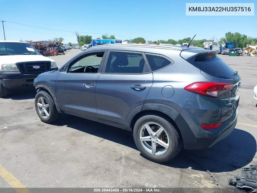 2017 Hyundai Tucson Sport VIN: KM8J33A22HU357516 Lot: 39443458