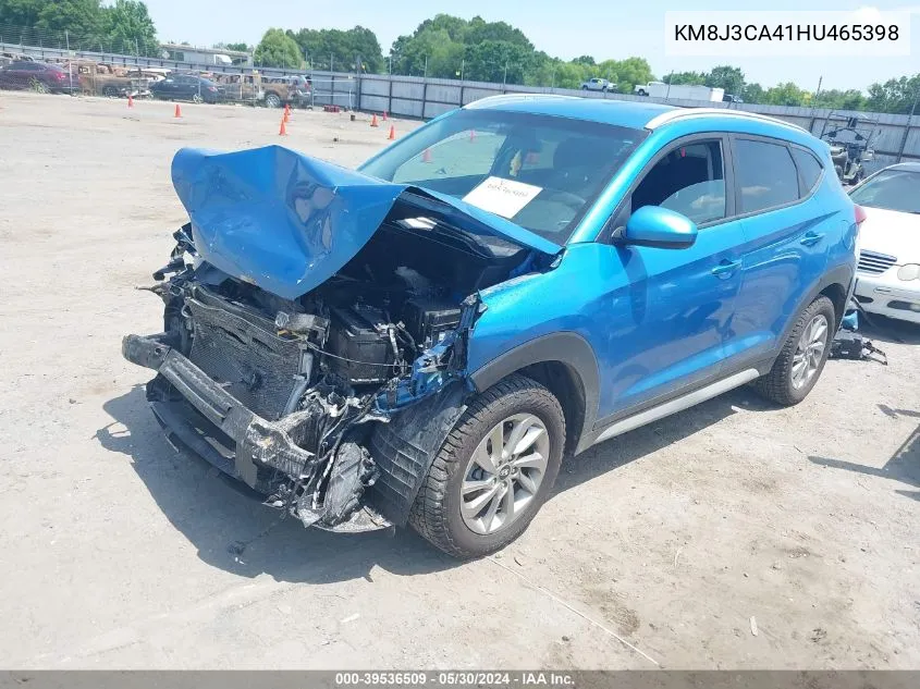 2017 Hyundai Tucson Se VIN: KM8J3CA41HU465398 Lot: 39536509