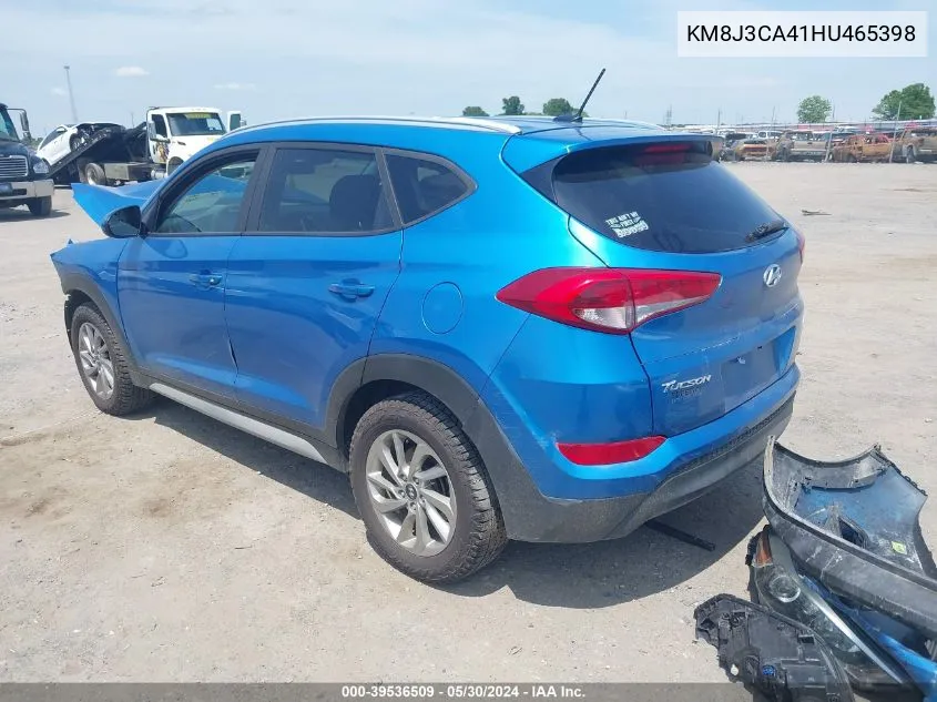 2017 Hyundai Tucson Se VIN: KM8J3CA41HU465398 Lot: 39536509