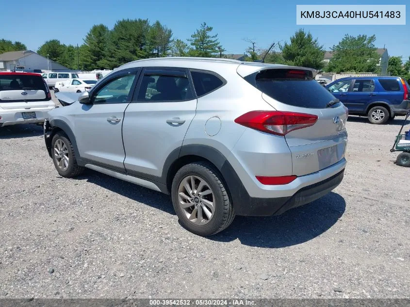 2017 Hyundai Tucson Se VIN: KM8J3CA40HU541483 Lot: 39542532