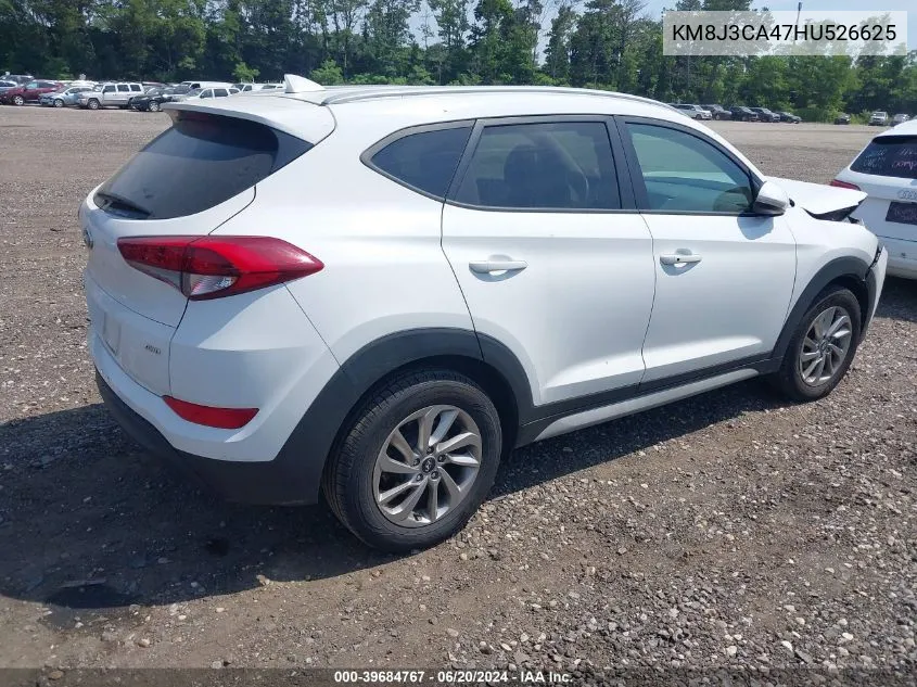 2017 Hyundai Tucson Se Plus VIN: KM8J3CA47HU526625 Lot: 39684767