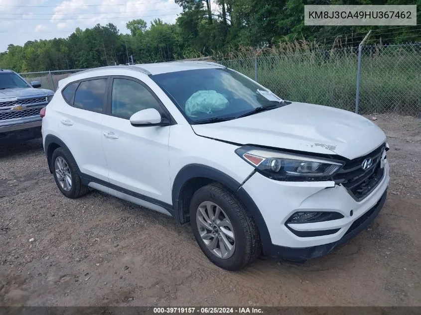 2017 Hyundai Tucson Se Plus VIN: KM8J3CA49HU367462 Lot: 39719157