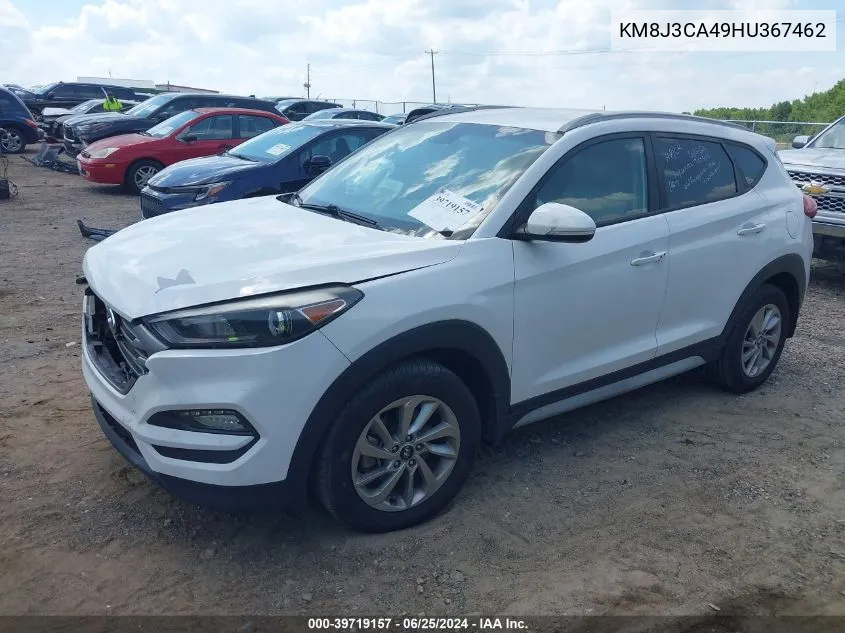 2017 Hyundai Tucson Se Plus VIN: KM8J3CA49HU367462 Lot: 39719157