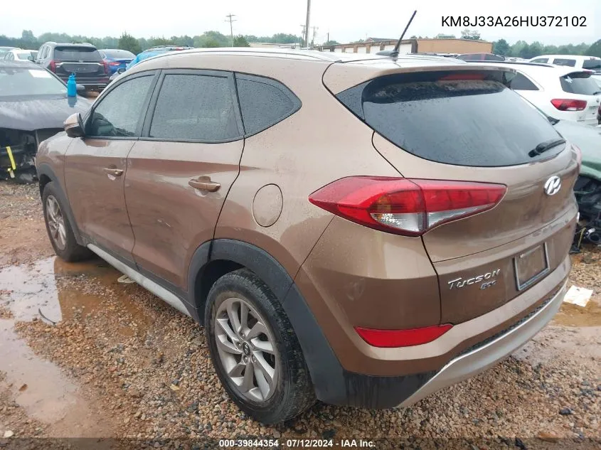 2017 Hyundai Tucson Eco VIN: KM8J33A26HU372102 Lot: 39844354