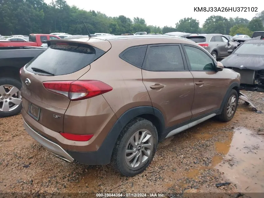 2017 Hyundai Tucson Eco VIN: KM8J33A26HU372102 Lot: 39844354