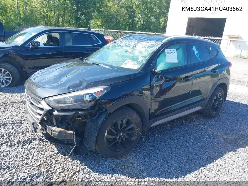 2017 Hyundai Tucson Se VIN: KM8J3CA41HU403662 Lot: 39867347