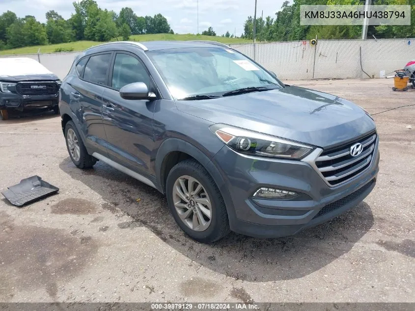 2017 Hyundai Tucson Se VIN: KM8J33A46HU438794 Lot: 39879129