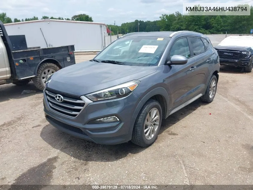 2017 Hyundai Tucson Se VIN: KM8J33A46HU438794 Lot: 39879129