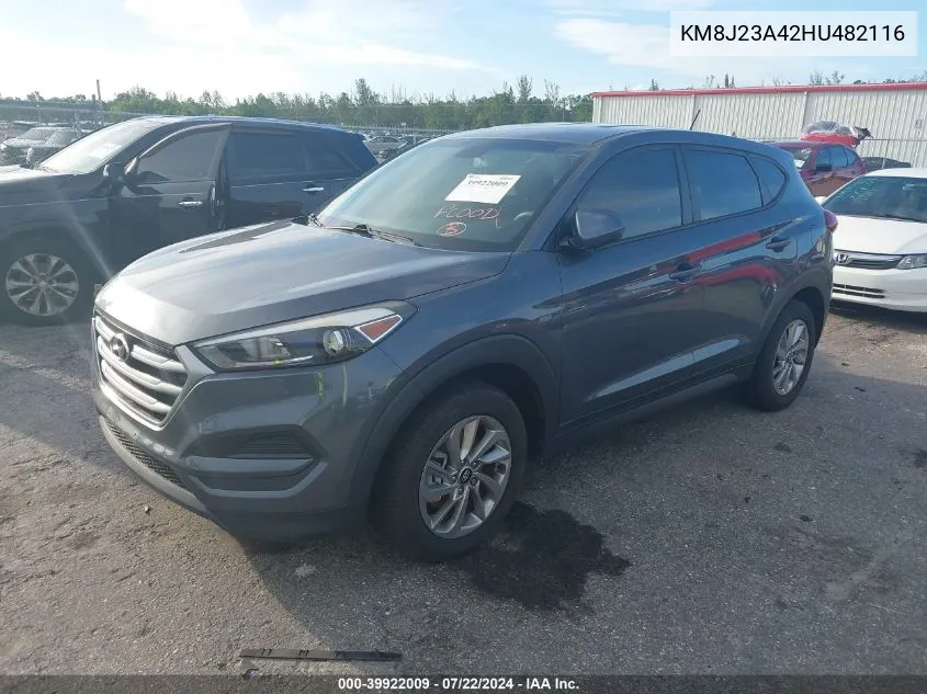 2017 Hyundai Tucson Se VIN: KM8J23A42HU482116 Lot: 39922009