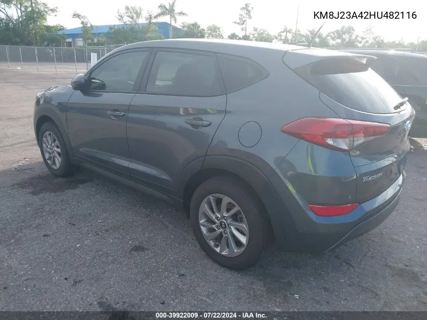 2017 Hyundai Tucson Se VIN: KM8J23A42HU482116 Lot: 39922009