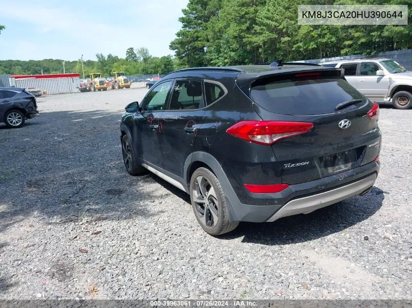 2017 Hyundai Tucson Limited/Sport And Eco/Se VIN: KM8J3CA20HU390644 Lot: 39963061