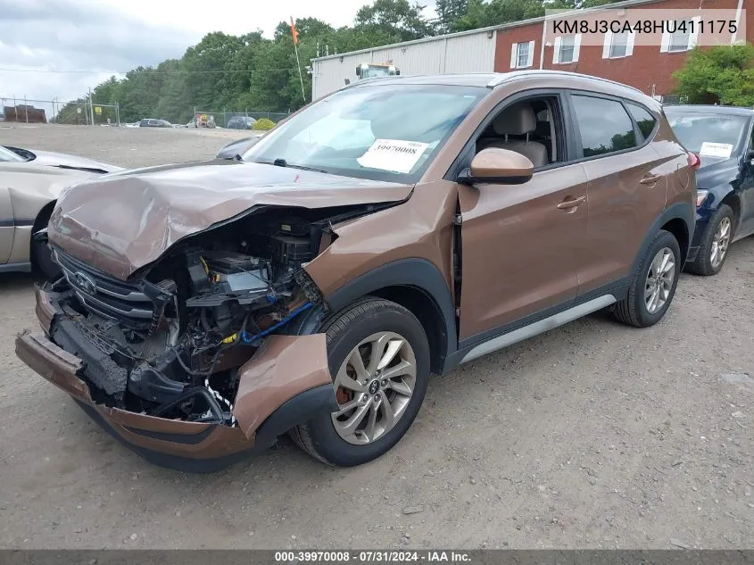 2017 Hyundai Tucson Se VIN: KM8J3CA48HU411175 Lot: 39970008