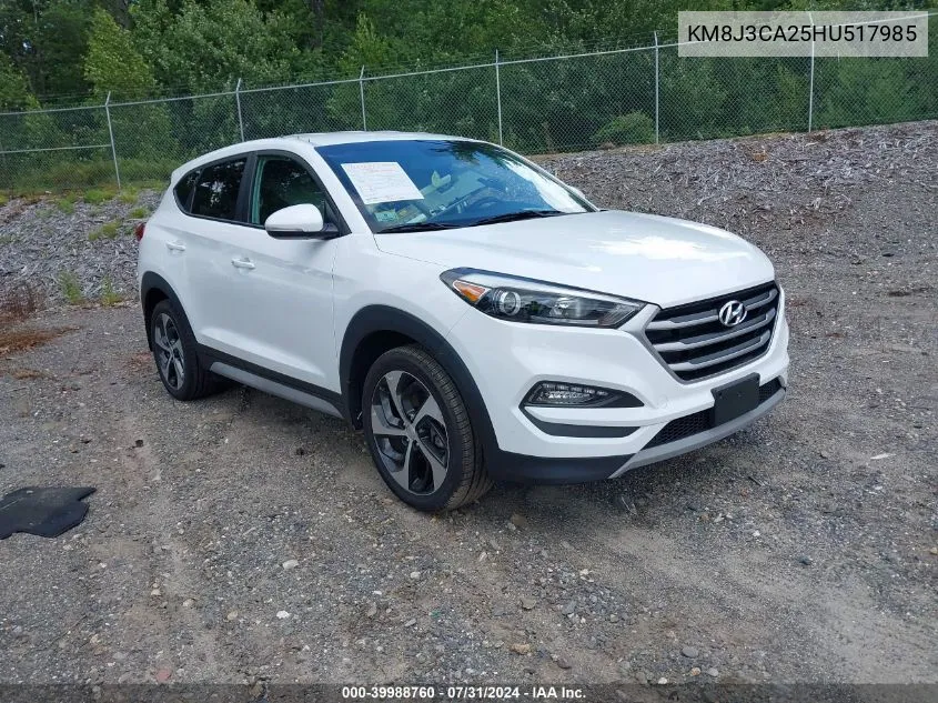 2017 Hyundai Tucson Sport VIN: KM8J3CA25HU517985 Lot: 39988760