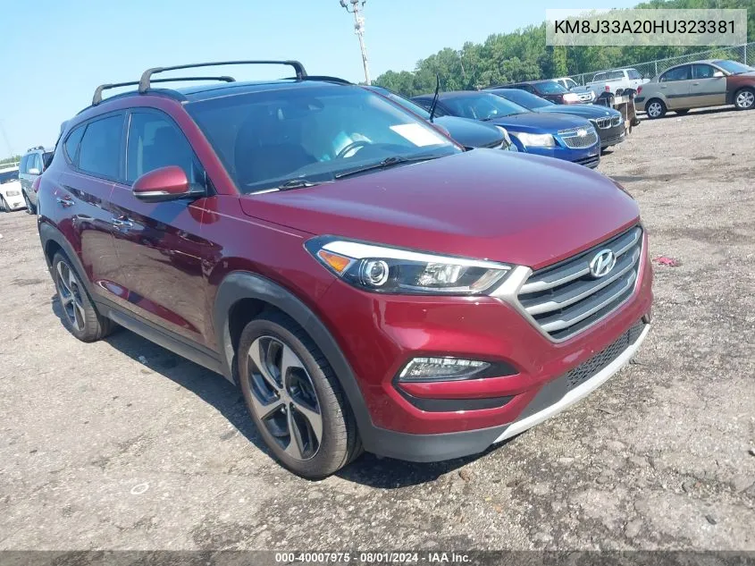 2017 Hyundai Tucson Limited VIN: KM8J33A20HU323381 Lot: 40007975