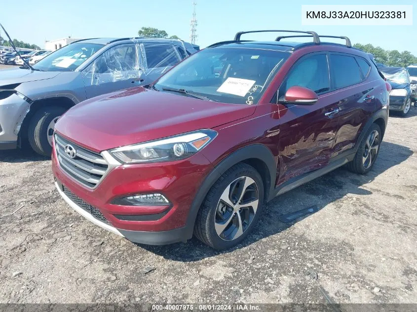 2017 Hyundai Tucson Limited VIN: KM8J33A20HU323381 Lot: 40007975