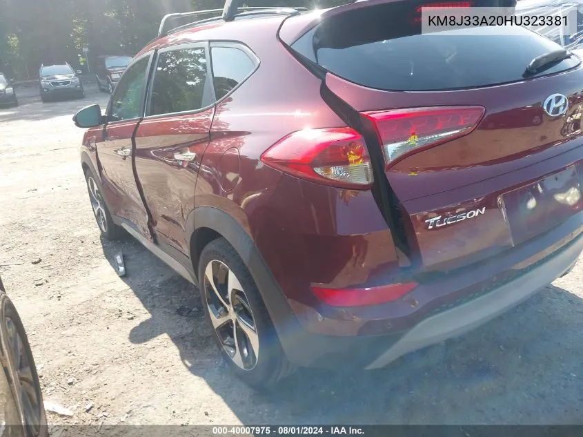 2017 Hyundai Tucson Limited VIN: KM8J33A20HU323381 Lot: 40007975