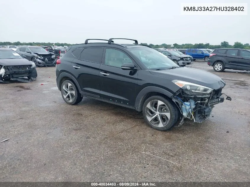 2017 Hyundai Tucson Limited VIN: KM8J33A27HU328402 Lot: 40034483