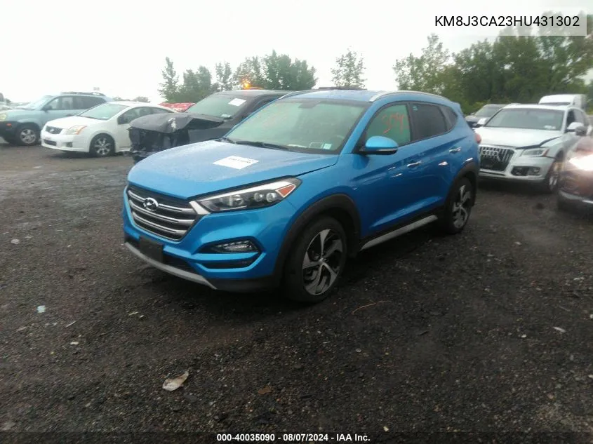 2017 Hyundai Tucson Limited VIN: KM8J3CA23HU431302 Lot: 40035090