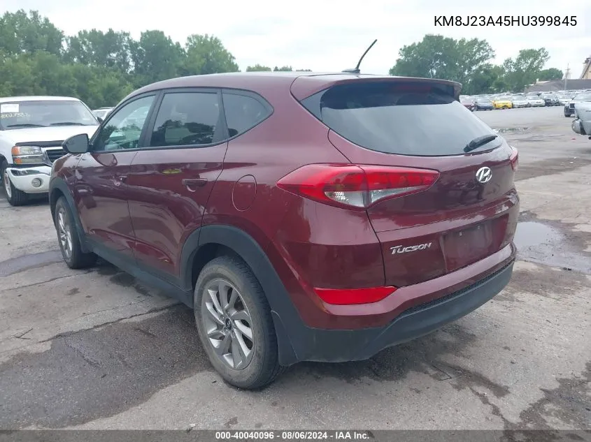 2017 Hyundai Tucson Se VIN: KM8J23A45HU399845 Lot: 40040096