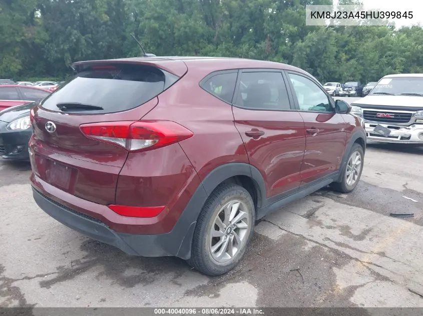 2017 Hyundai Tucson Se VIN: KM8J23A45HU399845 Lot: 40040096