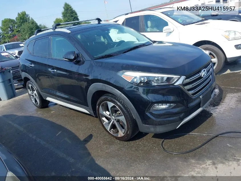 2017 Hyundai Tucson Limited/Sport And Eco/Se VIN: KM8J33A25HU415957 Lot: 40055642