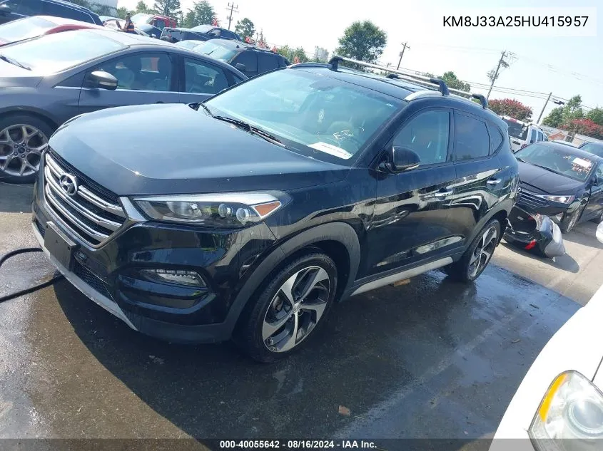 2017 Hyundai Tucson Limited/Sport And Eco/Se VIN: KM8J33A25HU415957 Lot: 40055642