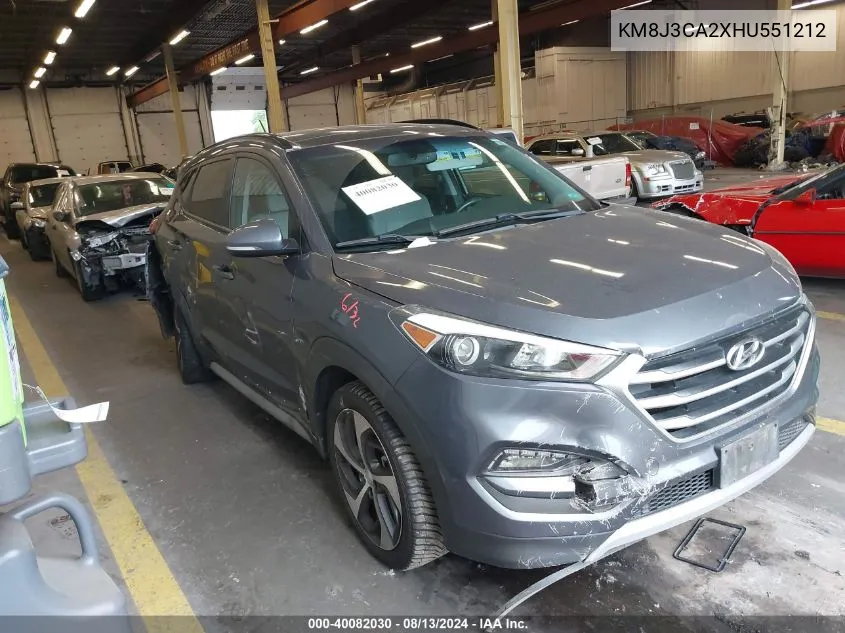 2017 Hyundai Tucson Value VIN: KM8J3CA2XHU551212 Lot: 40082030