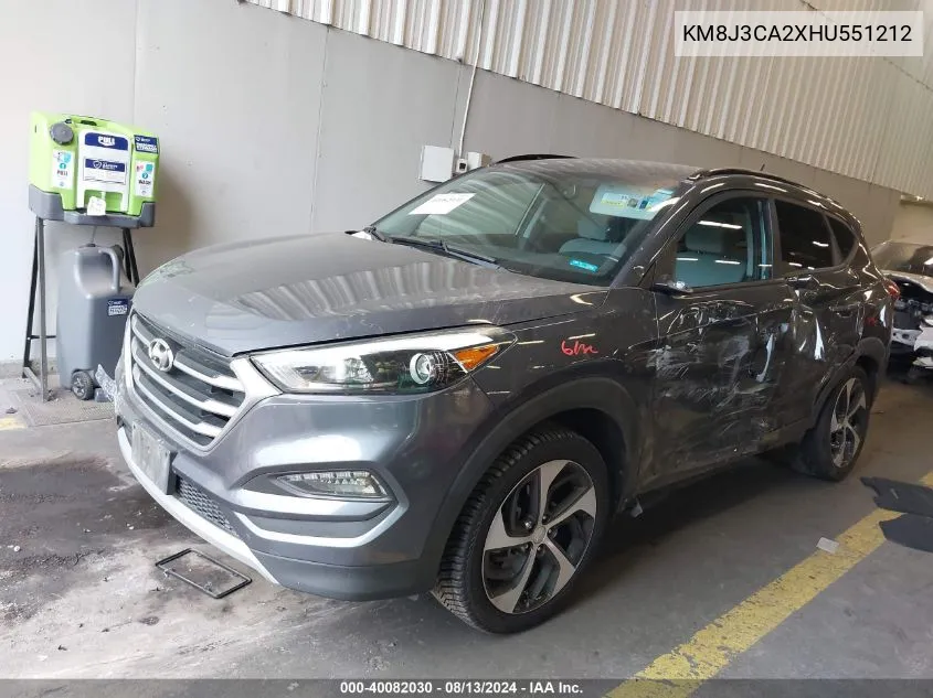 2017 Hyundai Tucson Value VIN: KM8J3CA2XHU551212 Lot: 40082030