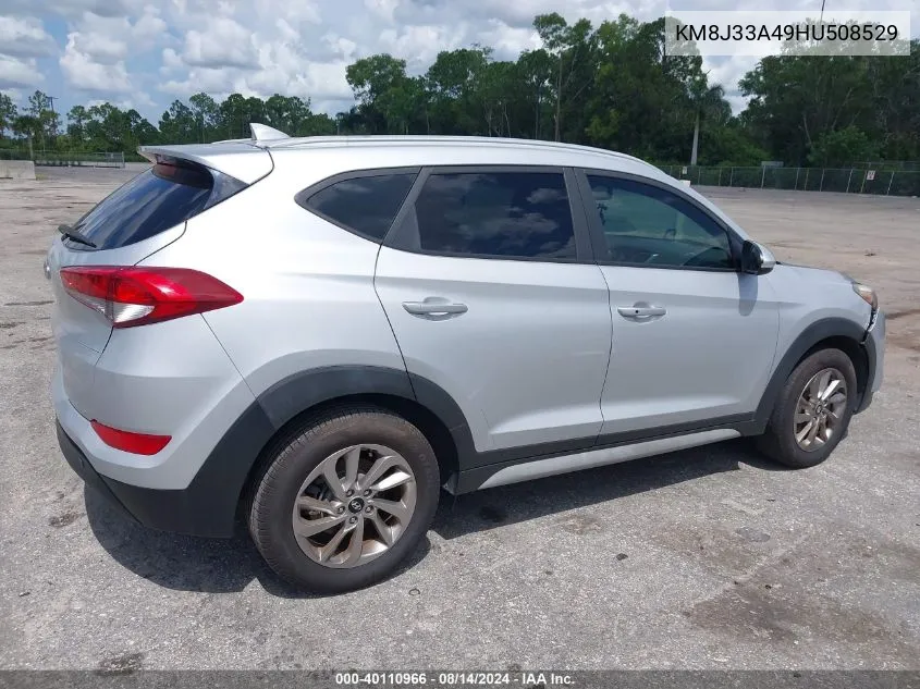 2017 Hyundai Tucson Se Plus VIN: KM8J33A49HU508529 Lot: 40110966