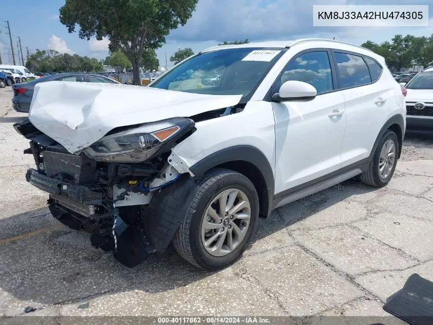 2017 Hyundai Tucson Se VIN: KM8J33A42HU474305 Lot: 40117862