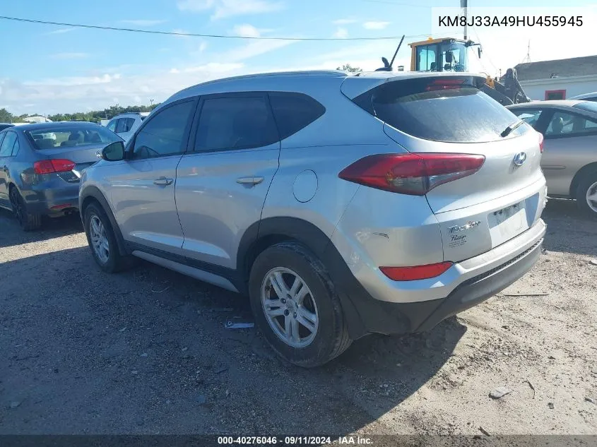 2017 Hyundai Tucson Se VIN: KM8J33A49HU455945 Lot: 40276046