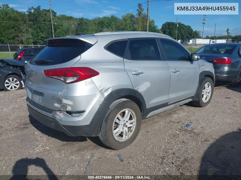 2017 Hyundai Tucson Se VIN: KM8J33A49HU455945 Lot: 40276046