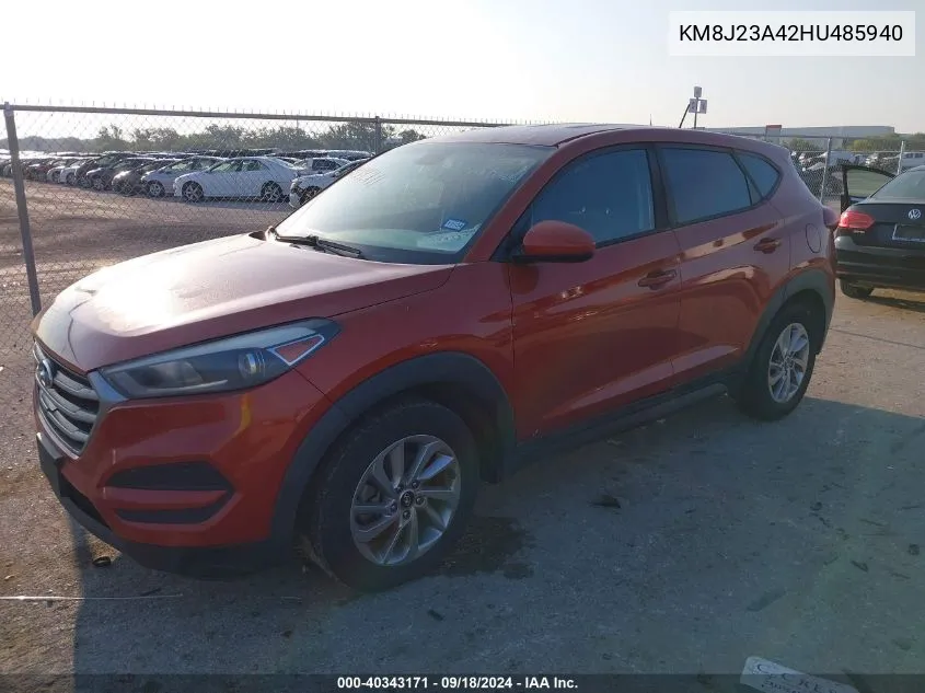 KM8J23A42HU485940 2017 Hyundai Tucson Se