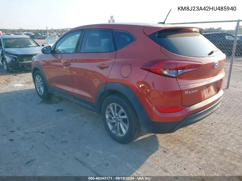 KM8J23A42HU485940 2017 Hyundai Tucson Se