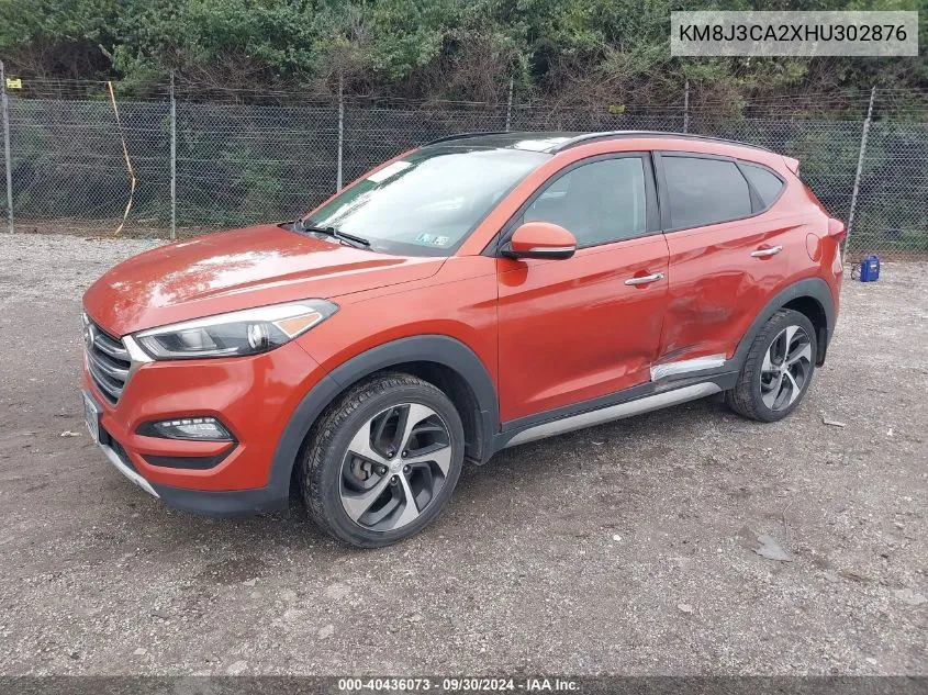 2017 Hyundai Tucson Limited VIN: KM8J3CA2XHU302876 Lot: 40436073