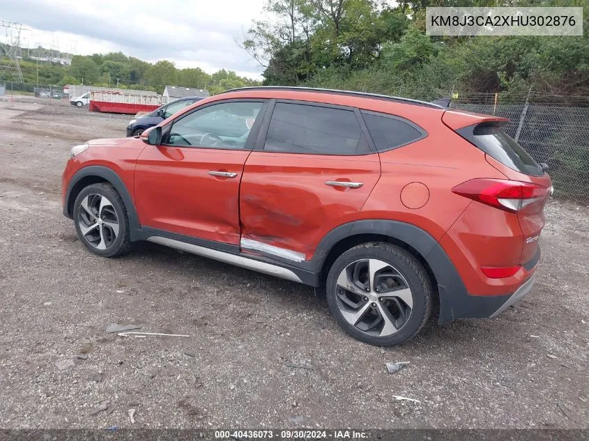 2017 Hyundai Tucson Limited VIN: KM8J3CA2XHU302876 Lot: 40436073