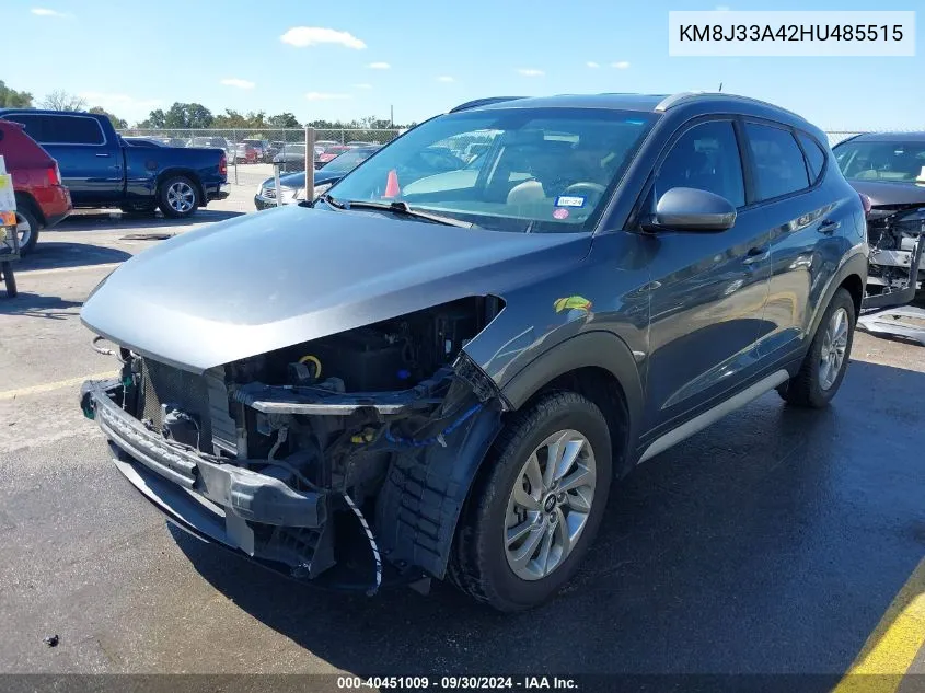 2017 Hyundai Tucson Se VIN: KM8J33A42HU485515 Lot: 40451009