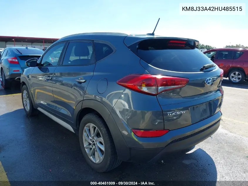 2017 Hyundai Tucson Se VIN: KM8J33A42HU485515 Lot: 40451009