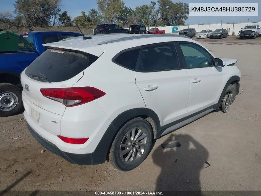 2017 Hyundai Tucson Se VIN: KM8J3CA48HU386729 Lot: 40458799