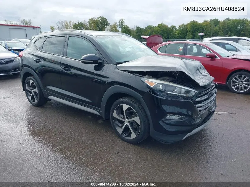 2017 Hyundai Tucson Sport VIN: KM8J3CA26HU408824 Lot: 40474299