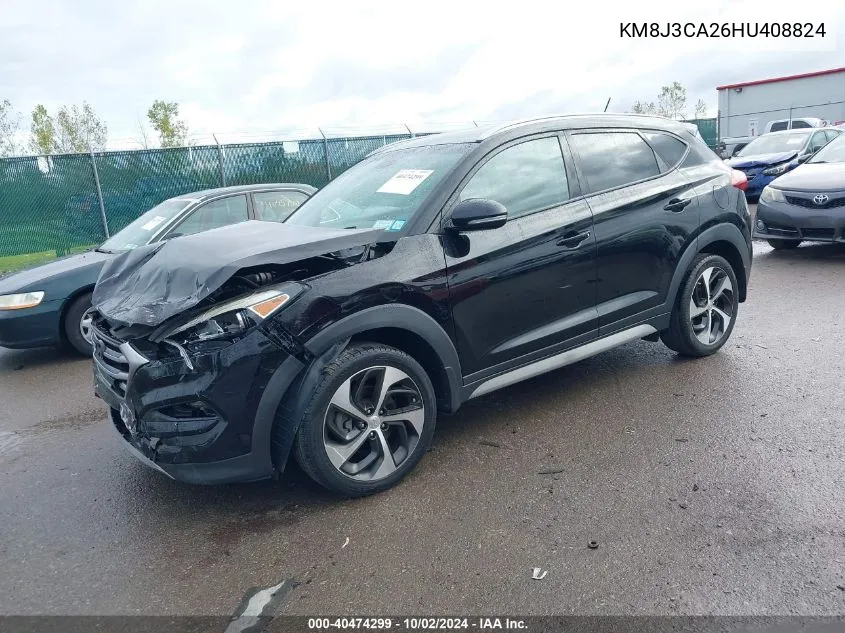 2017 Hyundai Tucson Sport VIN: KM8J3CA26HU408824 Lot: 40474299