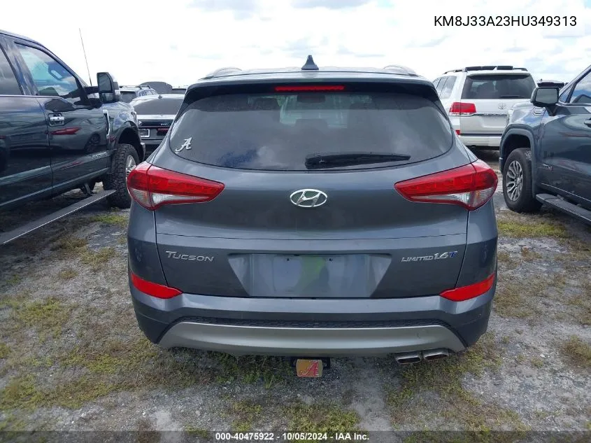 2017 Hyundai Tucson Limited VIN: KM8J33A23HU349313 Lot: 40475922