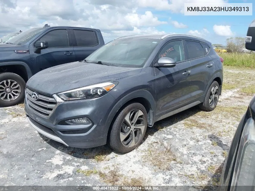 2017 Hyundai Tucson Limited VIN: KM8J33A23HU349313 Lot: 40475922