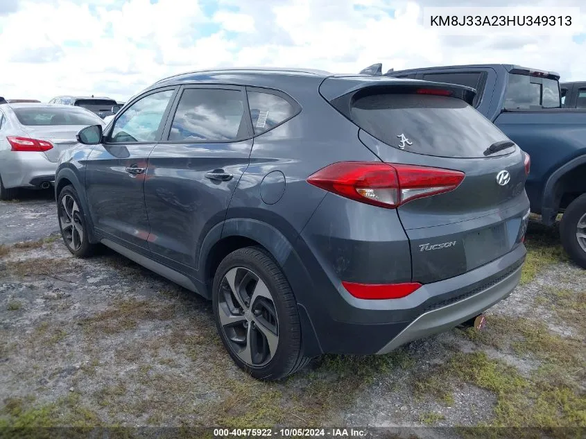 2017 Hyundai Tucson Limited VIN: KM8J33A23HU349313 Lot: 40475922