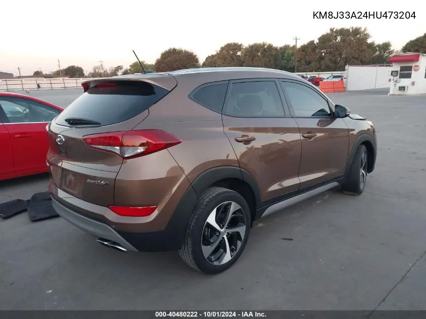 2017 Hyundai Tucson Limited/Sport And Eco/Se VIN: KM8J33A24HU473204 Lot: 40480222