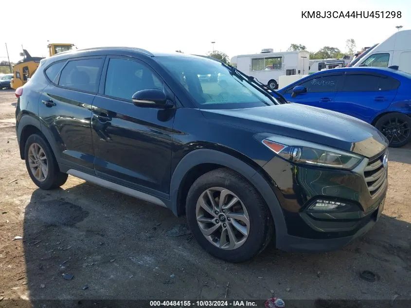 2017 Hyundai Tucson Se Plus VIN: KM8J3CA44HU451298 Lot: 40484155