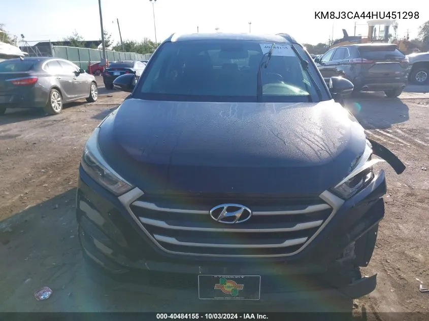 2017 Hyundai Tucson Se Plus VIN: KM8J3CA44HU451298 Lot: 40484155