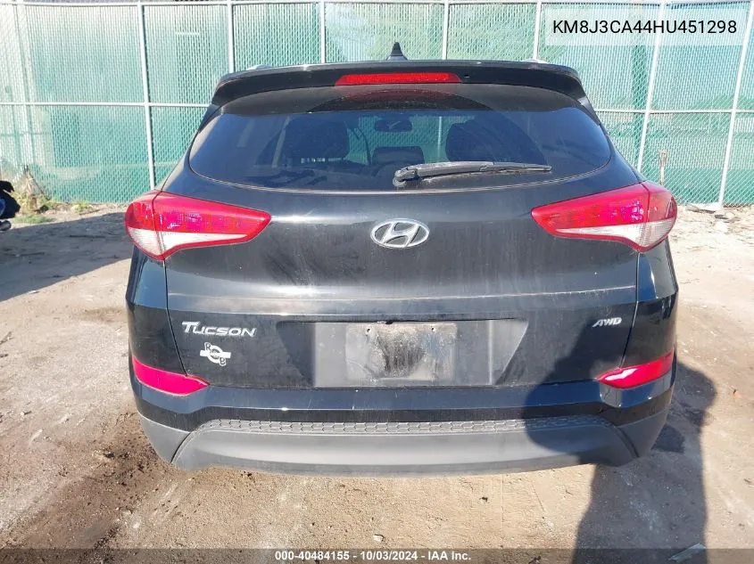 2017 Hyundai Tucson Se Plus VIN: KM8J3CA44HU451298 Lot: 40484155