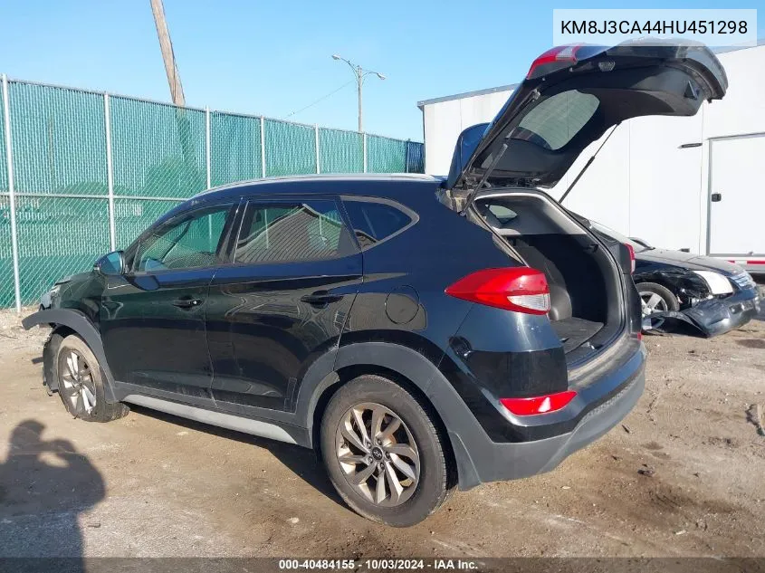 2017 Hyundai Tucson Se Plus VIN: KM8J3CA44HU451298 Lot: 40484155